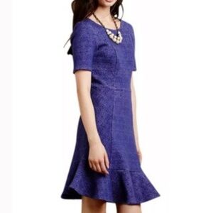 Anthropologie HD in Paris Jacquard Dress Purple